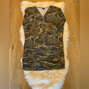 Express sweater camo dress sz M